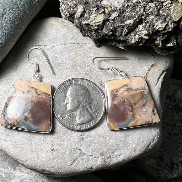 Butterfly jasper earrings (Z-6) - Picture 12 of 13